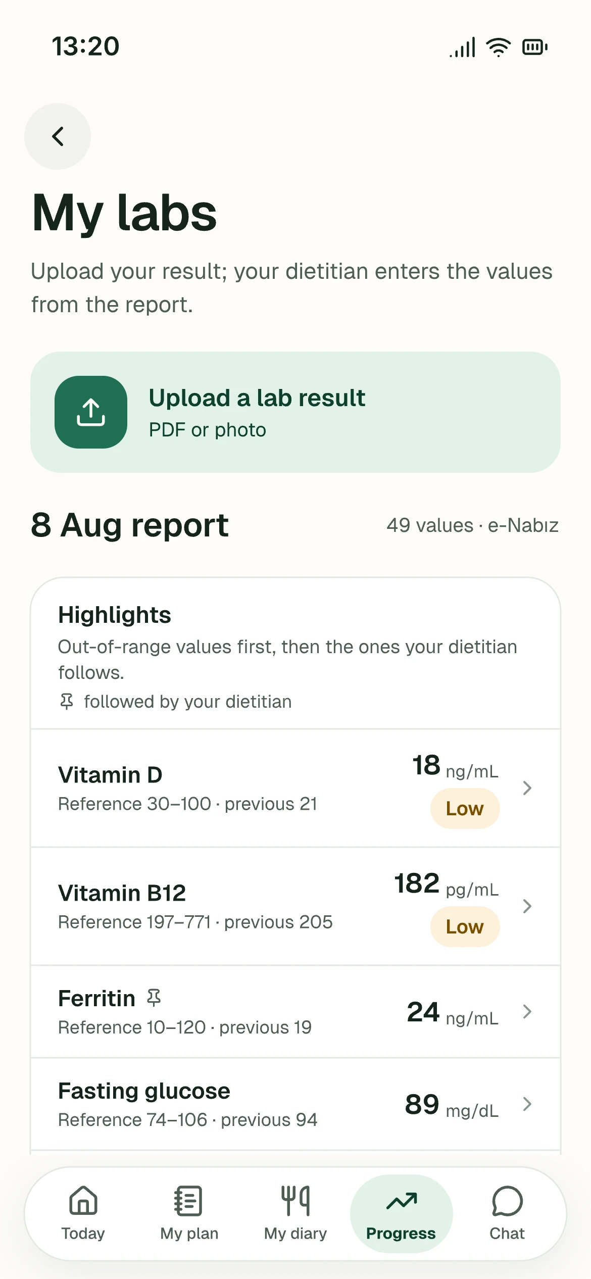 Latest and previous side by side — screenshot