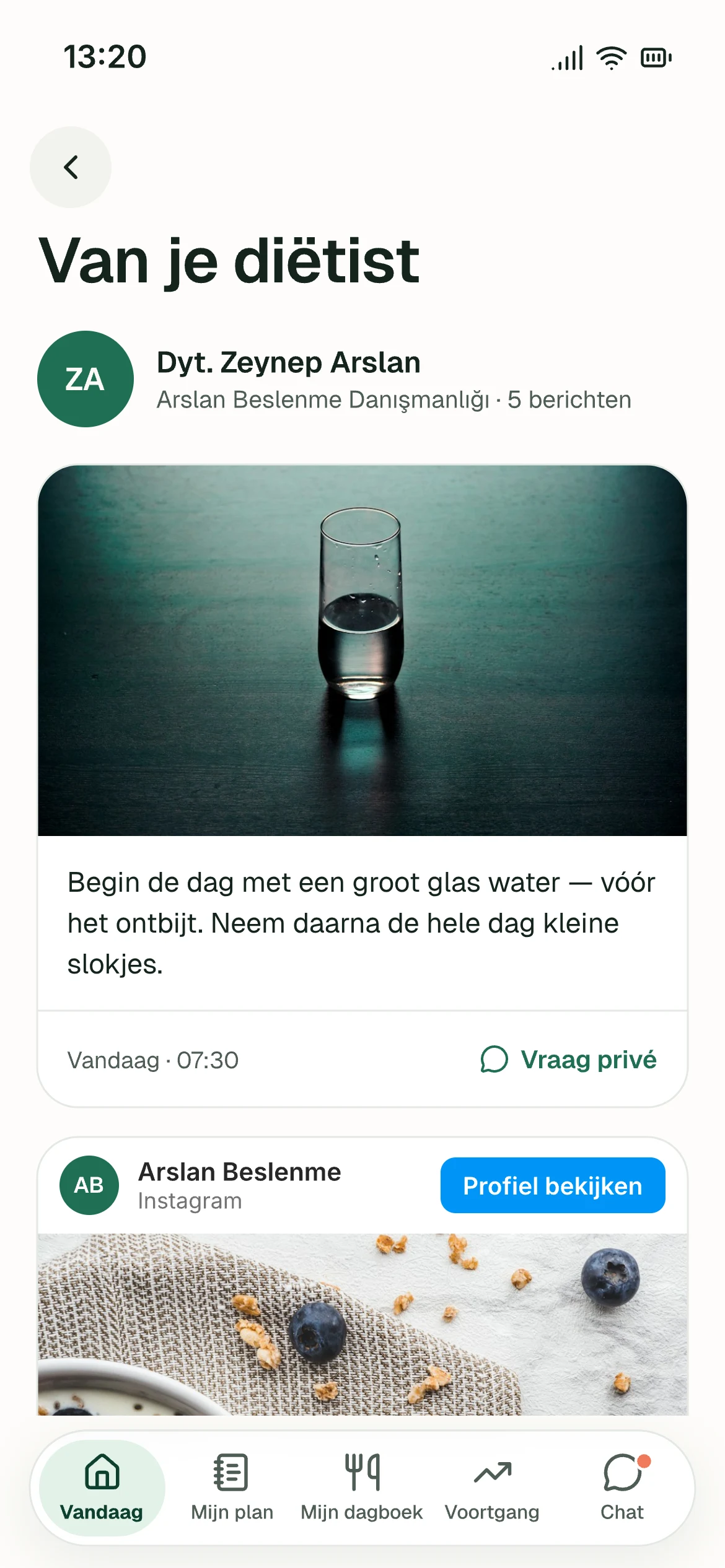 Van je diëtist — schermafbeelding