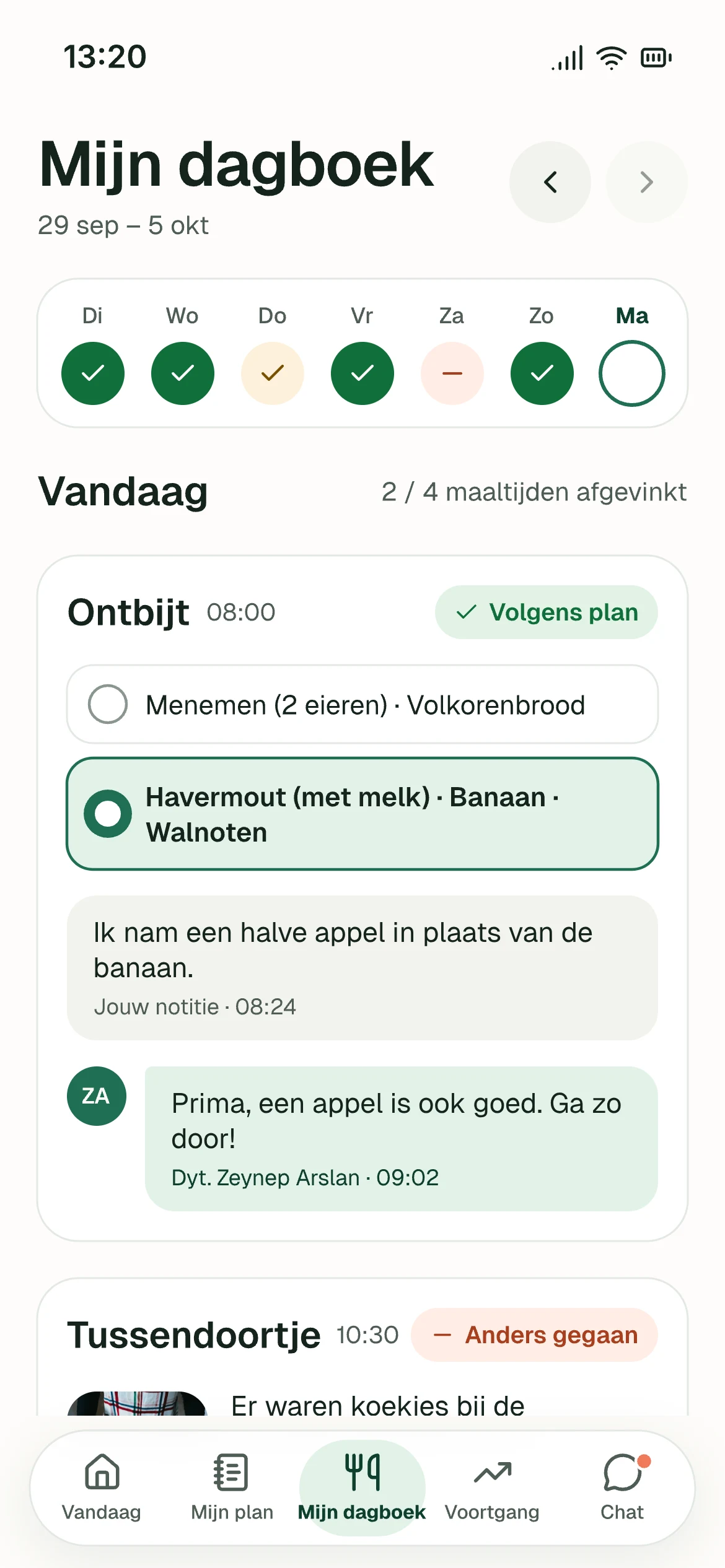 Gevolgd / Anders gegaan — schermafbeelding