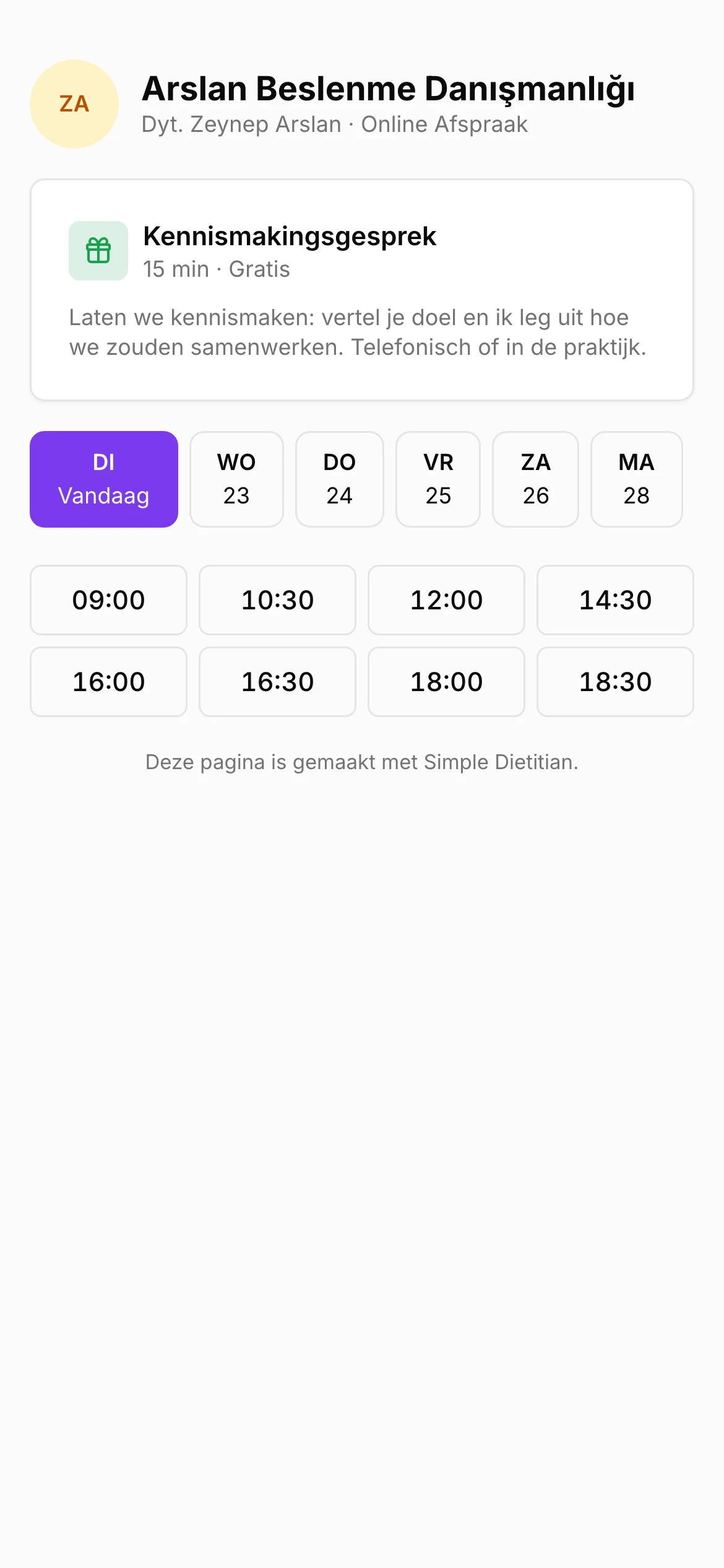 Eén link voor je Instagram-bio — schermafbeelding